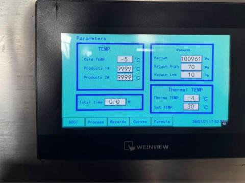 Ipari liofilizáló gép – 100 kg kapacitás – működőképes – 7 000 000 Ft