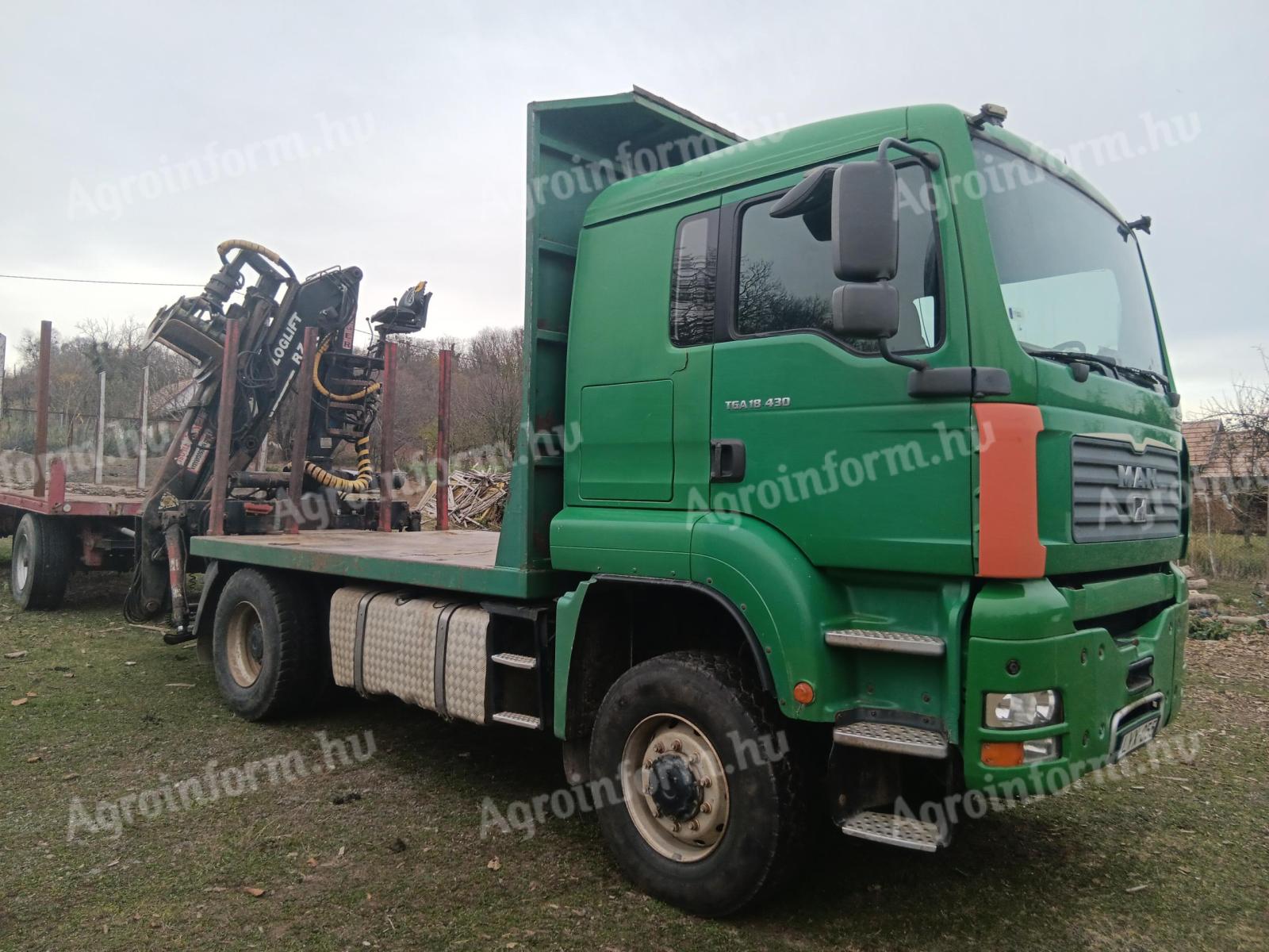 MAN TGA 18430 4x4 loglift RZ daruval eladó - Baranya vármegye 7333 ...