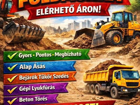 Gépi földmunka elérhető áron