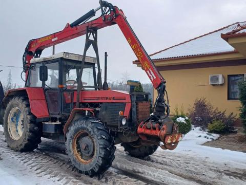 Zetor 12245-ös traktor Epsilon-Palfinger erdészeti daruval