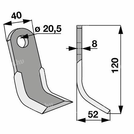 Szárzúzó kés a Nyírker-től