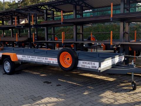 Új szálanyag szállító utánfutó,  hosszúanyag - 130x600 cm! Már 100ezer Ft-tól elvihető