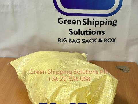 50×95 cm Tápos, terményes, sittes zsák- Sárga színben 50×95 cm Tápos, terményes, sittes zsák- Sárga színben