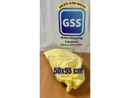 50×95 cm Tápos,  terményes,  sittes zsák- Sárga színben