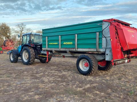Eladó Kirchner T 4080 trágyaszóró, 8 tonnás, jó állapotban