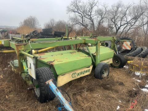 KRONE AMT 5000 CV,  5 MÉTERES VONTATOTT TÁRCSÁS KASZA SZÁRSÉRTŐVEL