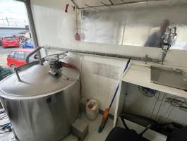 Milkplan hűthető, keverőlapátos 500 literes tejtartály