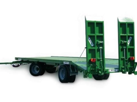 Bicchi B kéttengelyes többcélú platós pótkocsi hidraulikus rámpával