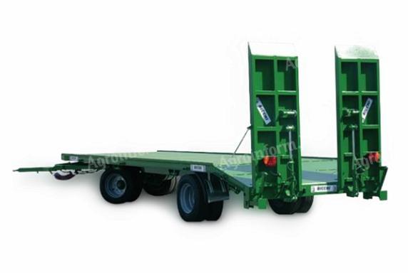 Bicchi B kéttengelyes többcélú platós pótkocsi hidraulikus rámpával