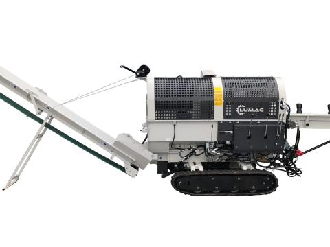 Lumag SSA500 dízel önjáró tűzifakészítő automata / tűzifafeldolgozó / rönkhasító / tűzifa gyártó