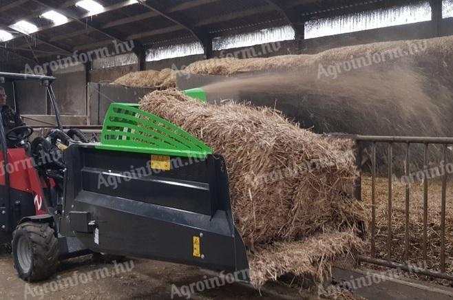 Könnyített kivitelű befúvós almozó kompakt rak.géphez,  homokrak. traktorhoz,  telerakodóhoz