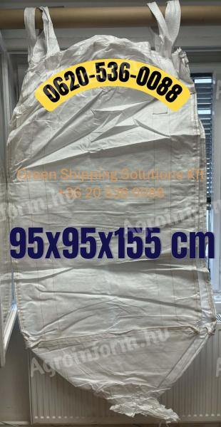 95x95x155 cm Nagy méretű újrahasznosított Bigbag zsák