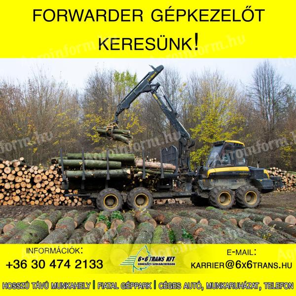 Forwarder gépkezelő – gyakorlattal rendelkező munkatársakat keresünk