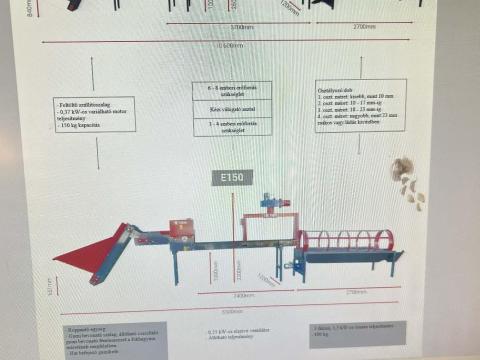 ERME E 150 fokhagyma roppantó gépsor eladó