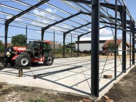 Eladó csarnokváz acélszerkezet engedélyeztetéssel