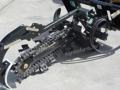 Láncos árokásó adapter rakodógépre,  homl.rakodóra,  ker. rakodóra,  tel.rakodóra