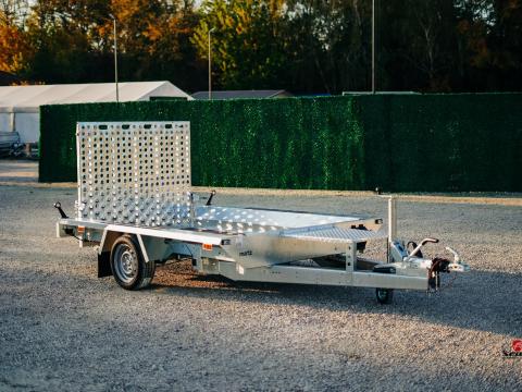 Új SEBAL - Bau 260, 1 tengelyes (1800 kg, 255 x 150 x 30 cm platóval) gépszállító utánfutó akciósan