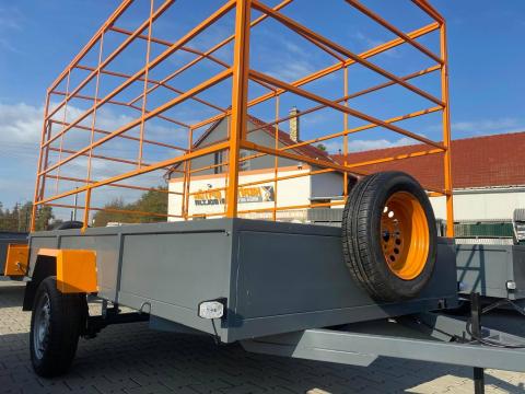 Új masszív vas utánfutó 150x300 cm! Készletről,  azonnal vihető