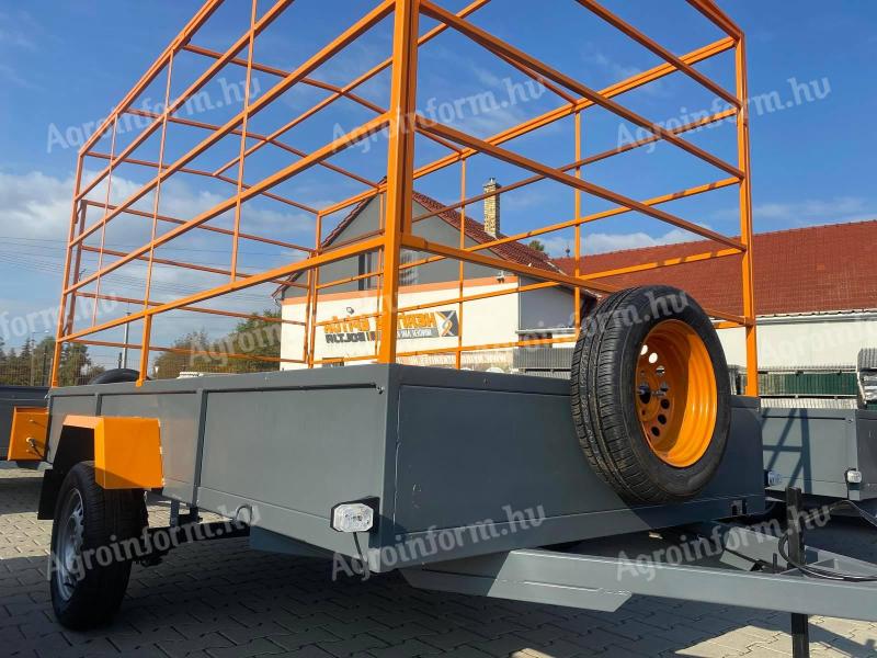 Új masszív vas utánfutó 150x300 cm! Készletről,  azonnal vihető