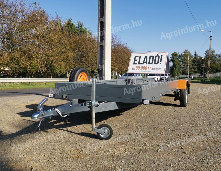 Orange szálanyag szállító új utánfutó eladó! 130x600 cm,  1 tengelyes