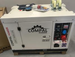 Új! COMPAL VG-R110 dízel áramfejlesztő aggregátor, 10 kW maximális teljesítmény