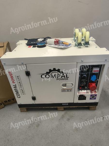 Új! COMPAL VG-R110 dízel áramfejlesztő aggregátor, 10 kW maximális teljesítmény