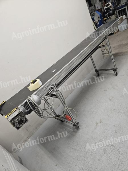 Alumíniumvázas mobil szállítószalag 540x3400mm futószalag újszerű hevederrel eladó ct2345