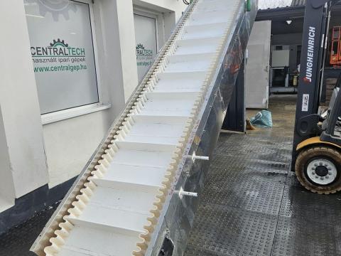 Szállítószalag 445x60cm lapátos felhordószalag futószalag ct2348