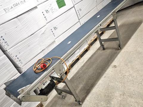 Alumínium vázas szállítószalag 310x40cm 8m/perc seb. válogatószalag futószalag ct2350