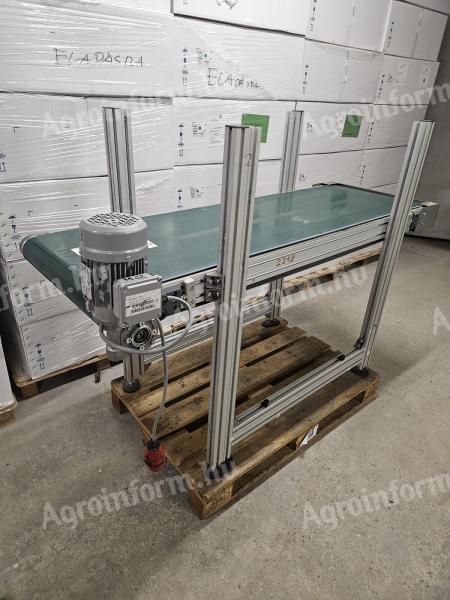Alumínium vázas szállítószalag 180x56cm 8m/perc seb. válogatószalag futószalag ct2349.