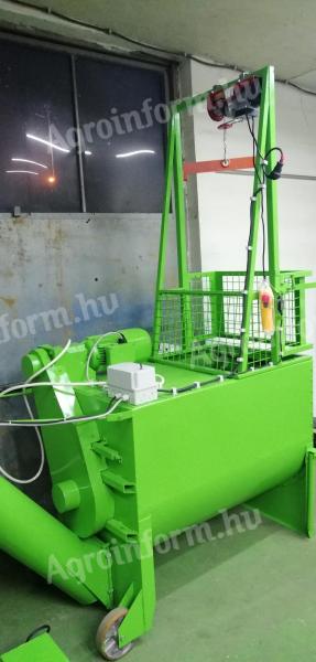 Kertészeti tőzeg bálabontó ellenáramú keverő