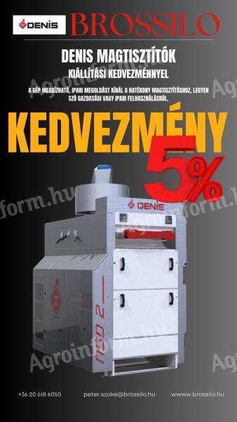 Brossilo - Denis NSD2 magtisztító - Agromash Expo utáni kedvezménnyel - Komplett tárolástechnológiai rendszerek,  terménytisztítók,  gabonaszárítók,  silók