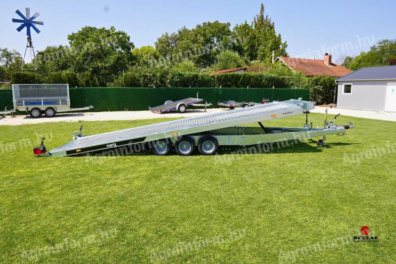 Új prémium 3500kg-os billenős autószállító utánfutó akciósan bruttó 3.190.000 Ft