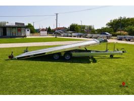 Új 470x200cm-es - 3000kg-os autószállító utánfutó akciósan bruttó 2.790.000 Ft