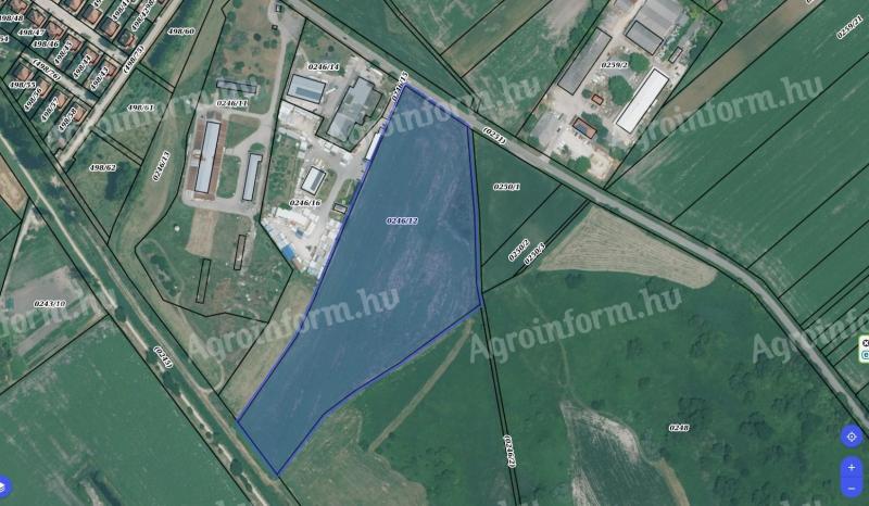 Martonvásár 6,73 hektáros bérelhető szántó