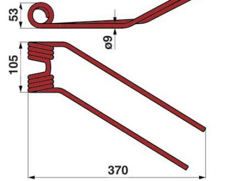 Deutz Fahr rendsoróhoz rugós fog a Nyírker-től
