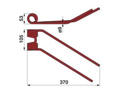 Deutz Fahr rendsoróhoz rugós fog a Nyírker-től