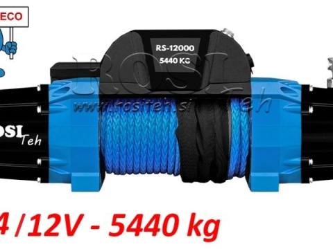 12/24 V elektromos csörlő RS-12000 - 5440 kg - szintetikus kötél
