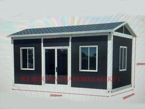 Sátortetős lakó vagy iroda konténer