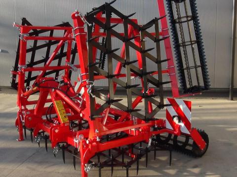 Új Agro-Osek fogas borona rögtörővel hidraulikusan csukható VIP AGRO Kft