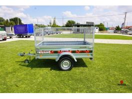 Új billenős utánfutó (205x132cm) - rácsos magasítóval - akciósan bruttó 578.000 Ft