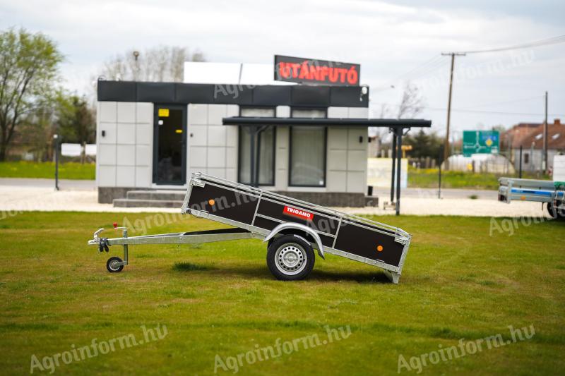 Új billenős - fa oldalfalas utánfutó (250x132cm) most 539.000 Ft helyett 489.000 Ft