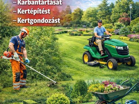Országosan Vállalunk Fűnyírást, kert- és tereprendezést 