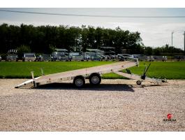 Új billenős autószállító utánfutó (4x2m - 2500kg) - rámpával - bruttó 1.790.000 Ft