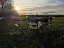 Műtrágya szórás DJI Agras T100 drónnal