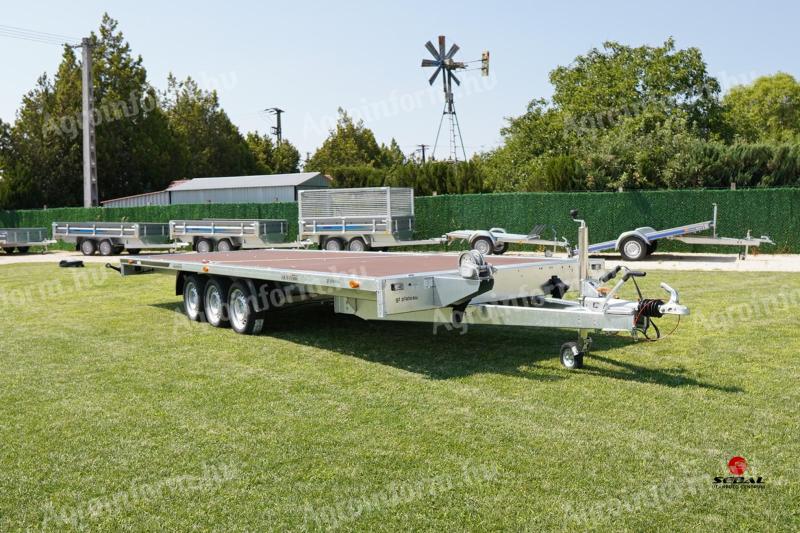 Új 6x2m-es - 3500kg-os autószállító utánfutó rendszámmal - akciósan most 2.590.000 Ft
