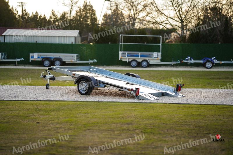 Új autószállító utánfutó (350x180cm - 1800kg) most 1.299.000 Ft helyett bruttó 1.199.000 Ft