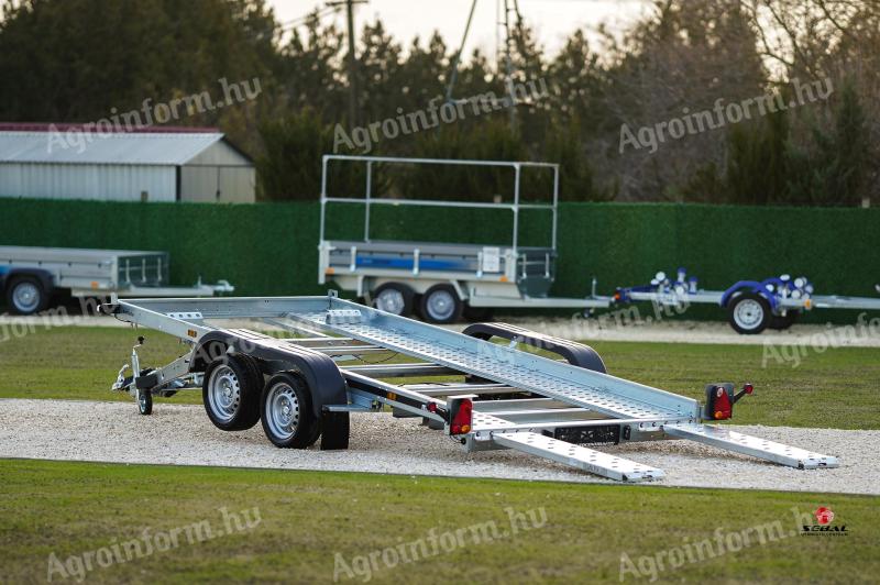 Új autószállító utánfutó (4x2m - 2000kg) akciósan csak 1.499.000 Ft