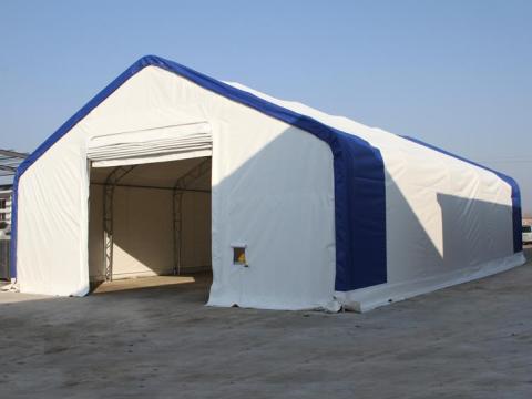 Ház típusú ipari sátor (10 × 24,4 × 5,2 m) – 244 m² Ház típusú ipari sátor (10 × 24,4 × 5,2 m) – 244 m²