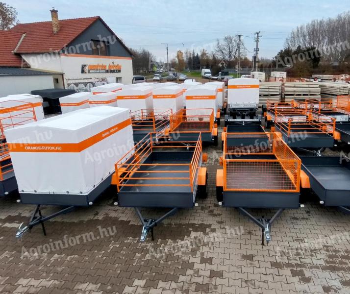 KIHAGYHATATLAN AJÁNLAT! - Masszív,  erős,  laprugós utánfutó több méretben készletről,  15-20 perc alatt